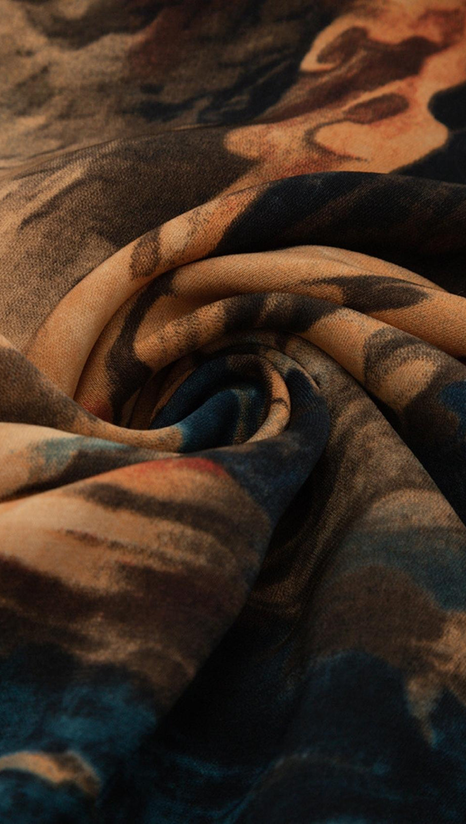 RUSHED MIDI DRESS IN BROWN