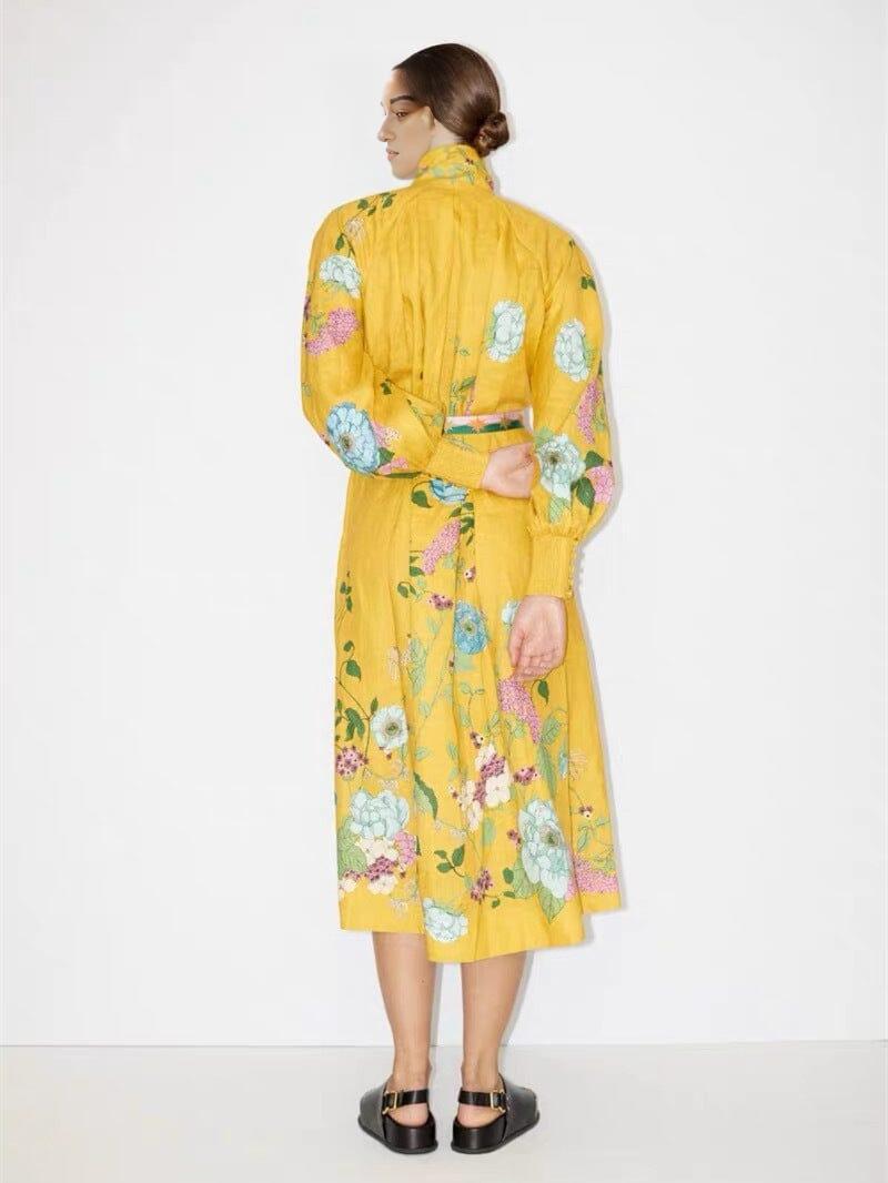AIIZIE BOHO LOOSE LACE FLORAL MAXI DRESS - product image