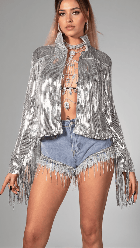 Breighlyn – Kurze Oberbekleidung mit Pailletten