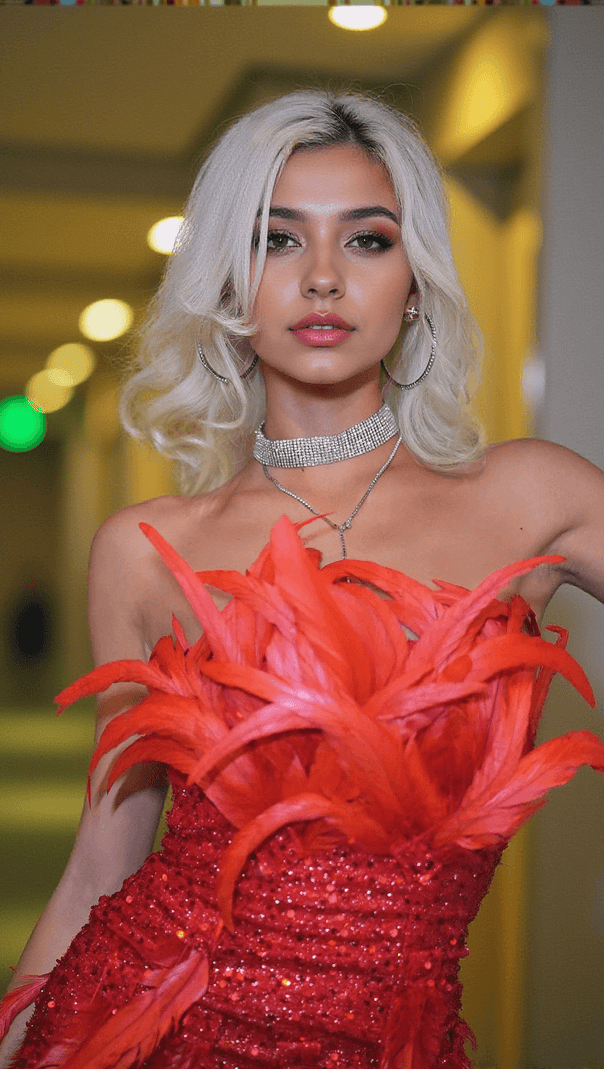 AIIZIE BRICELYNN FEATHER MINI DRESS - product image