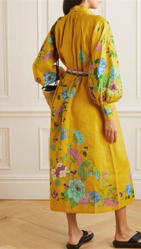 BOHO LOOSE LACE FLORAL MAXI DRESS