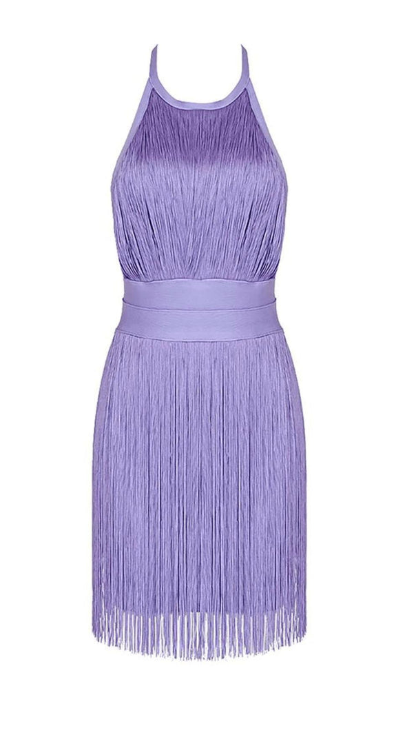 AIIZIE TASSEL MINI DRESSIN PURPLE - product image