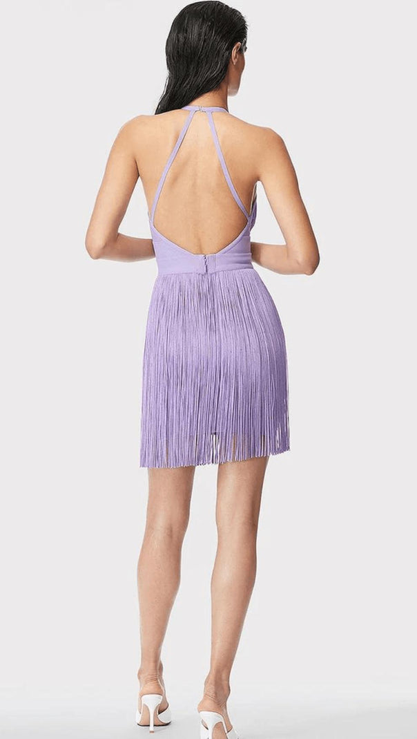 AIIZIE TASSEL MINI DRESSIN PURPLE - product image
