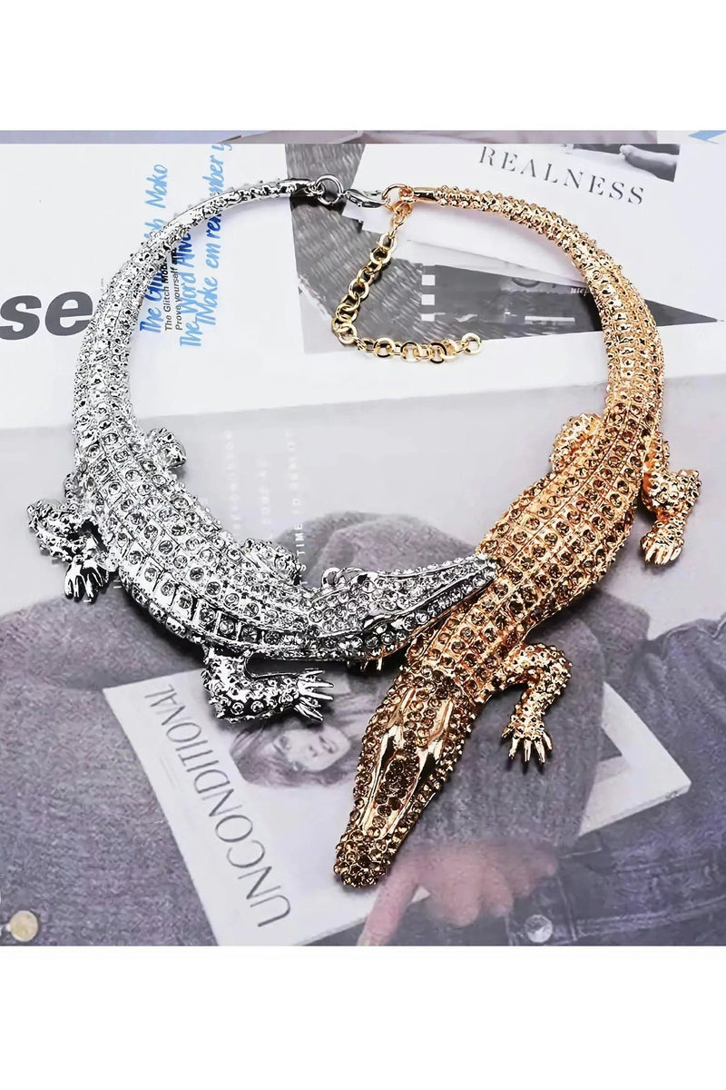 Braxtin Crocodile Collar Necklace