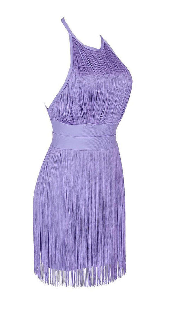 AIIZIE TASSEL MINI DRESSIN PURPLE - product image