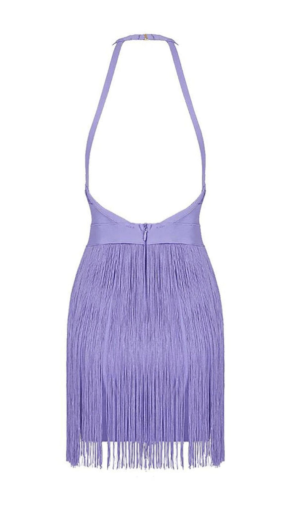 AIIZIE TASSEL MINI DRESSIN PURPLE - product image