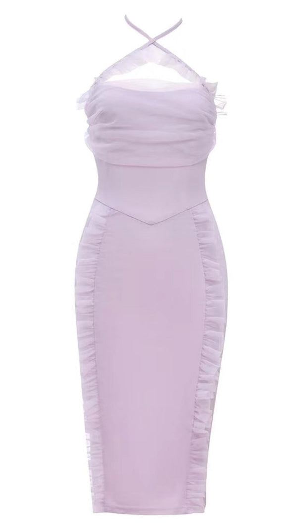 AIIZIE BANDAGE MIDI DRESS IN PURPLE - product image