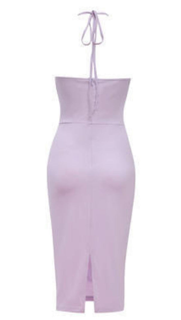 AIIZIE BANDAGE MIDI DRESS IN PURPLE - product image