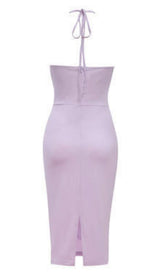 BANDAGE MIDI DRESS IN PURPLE