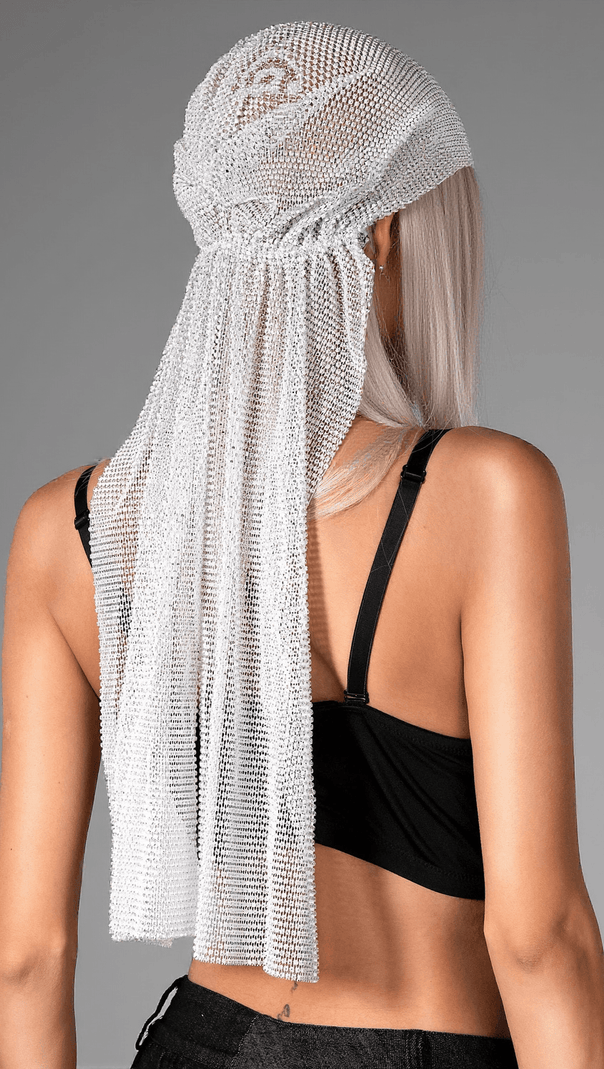 Brekken Rhinestone Hairband with Long Tail