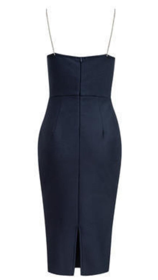 AIIZIE SPLIT BANDAGE MIDI DRESS IN BLUE - product image