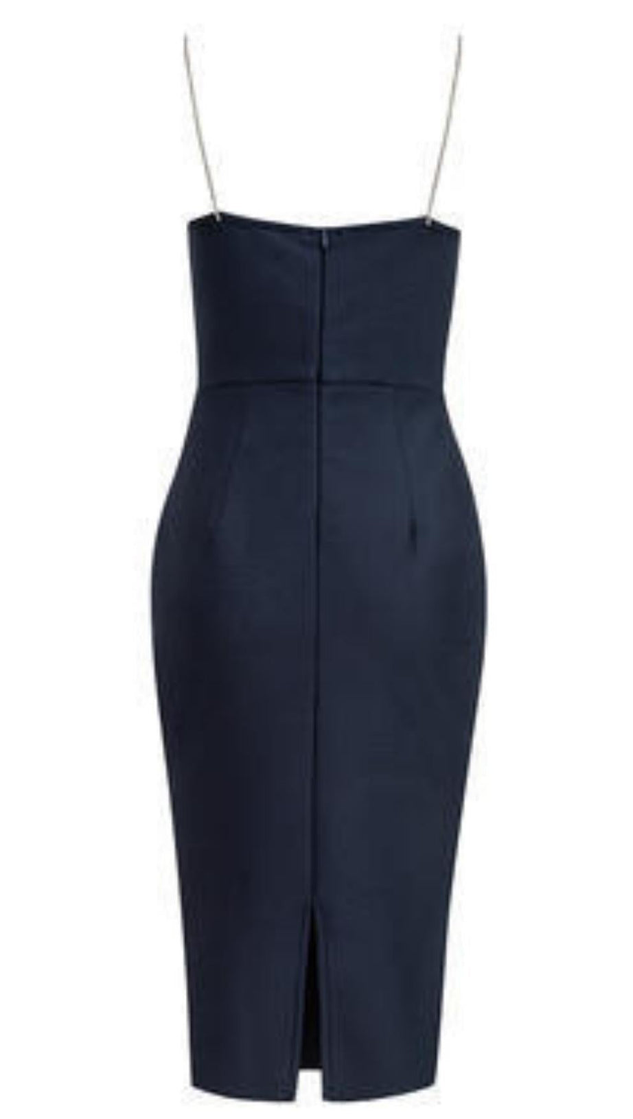 SPLIT BANDAGE MIDI DRESS IN BLUE