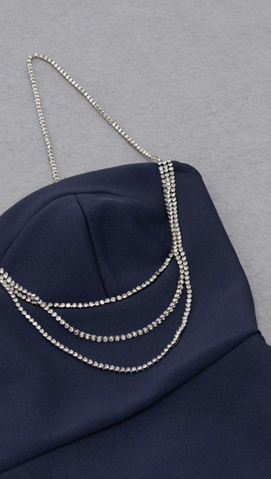 SPLIT BANDAGE MIDI DRESS IN BLUE