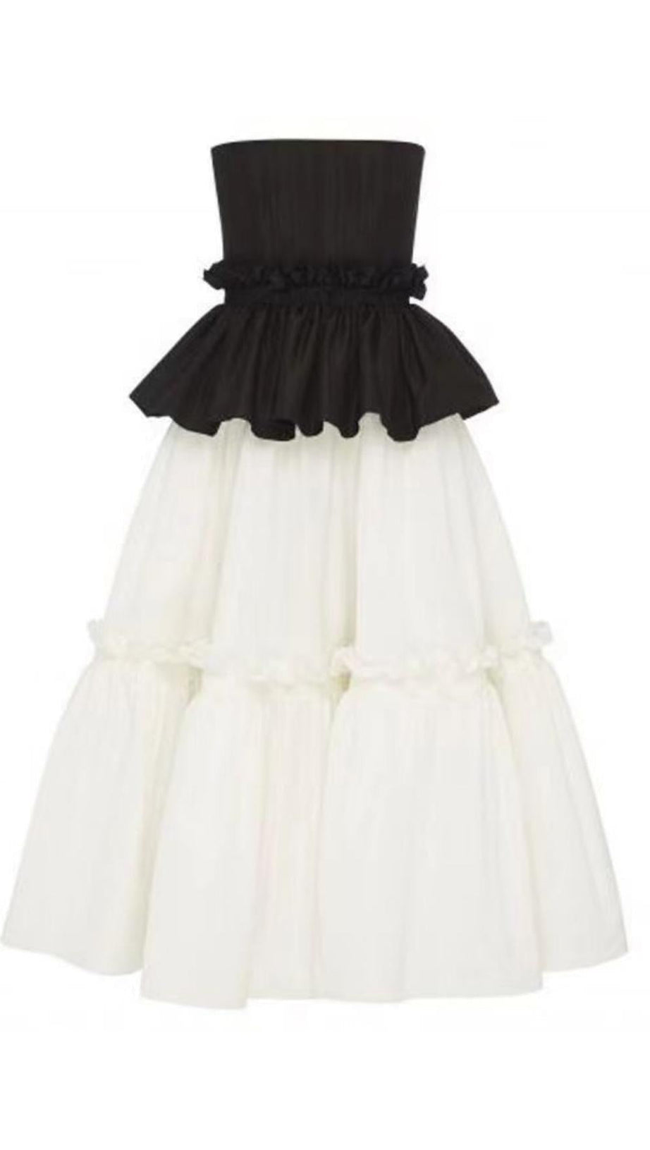 ABITO MIDI CONGIUNTO IN BIANCO E NERO