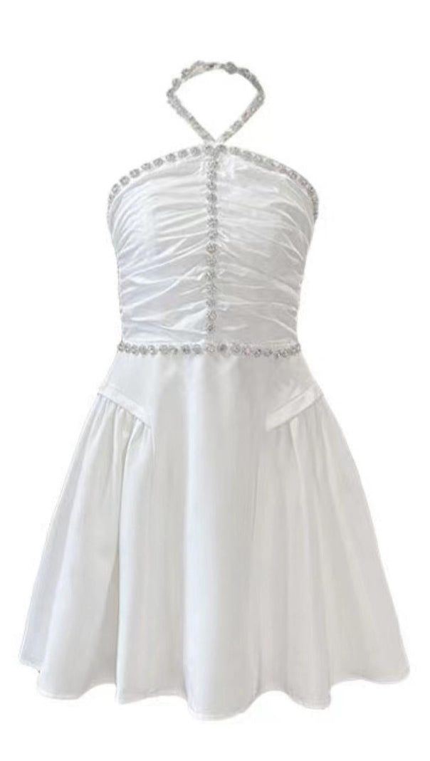 AIIZIE DIAMOND CHAIN DRESS IN WHITE - product image