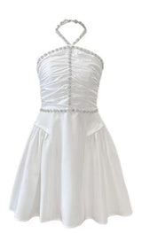 DIAMOND CHAIN DRESS IN WHITE