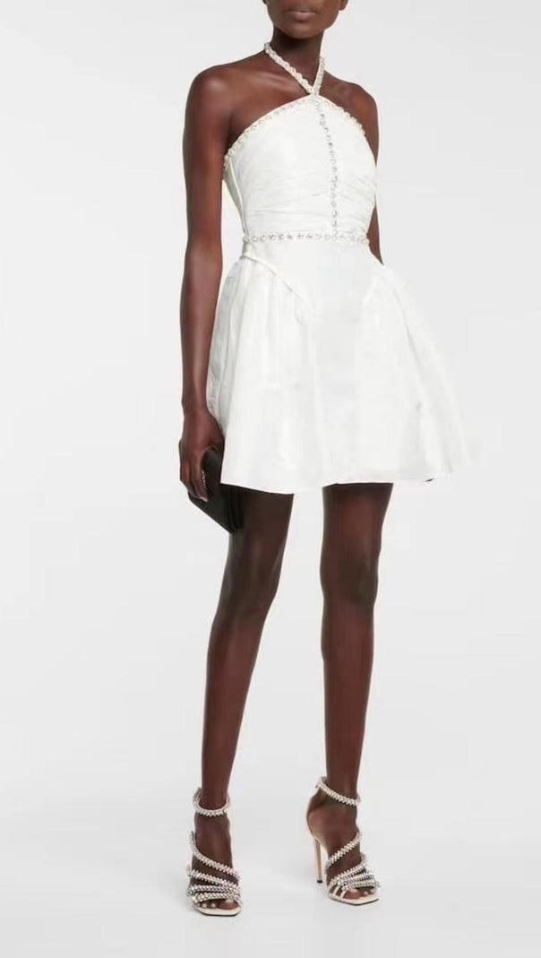 AIIZIE DIAMOND CHAIN DRESS IN WHITE - product image