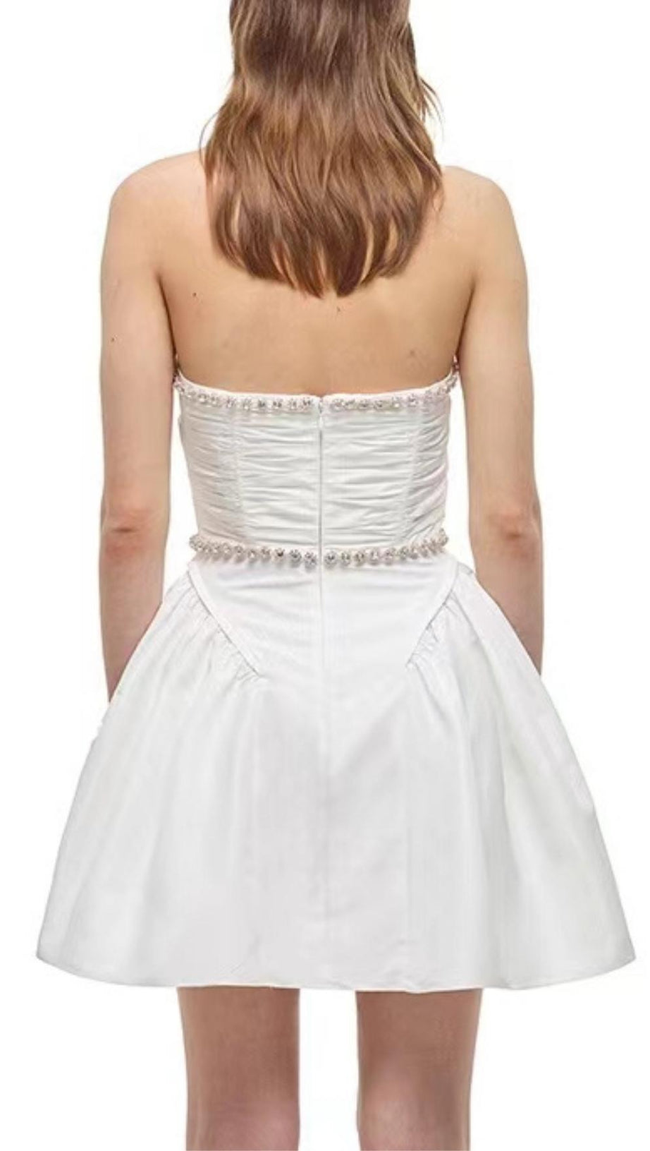 DIAMOND CHAIN DRESS IN WHITE