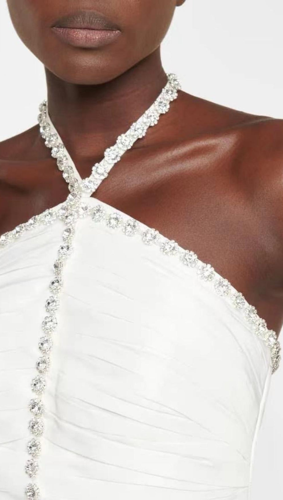 DIAMOND CHAIN DRESS IN WHITE