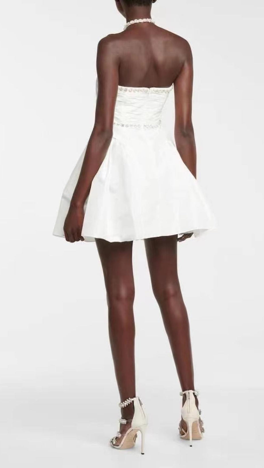 DIAMOND CHAIN DRESS IN WHITE