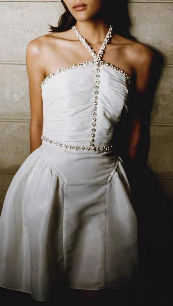 AIIZIE DIAMOND CHAIN DRESS IN WHITE - product image