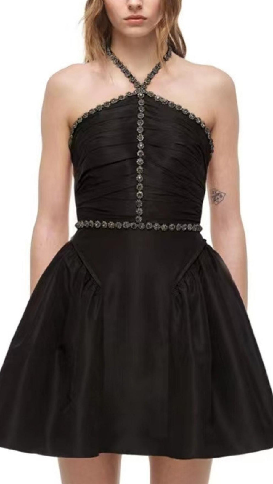 DIAMOND CHAIN DRESS IN WHITE