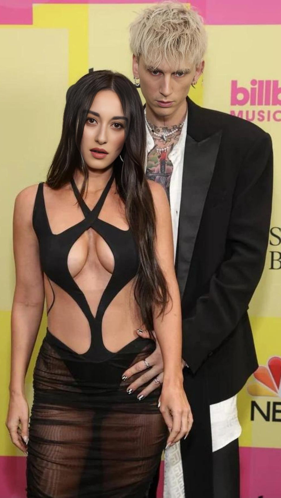 CUT OUT MESH MIDI DRESS IN BLACK