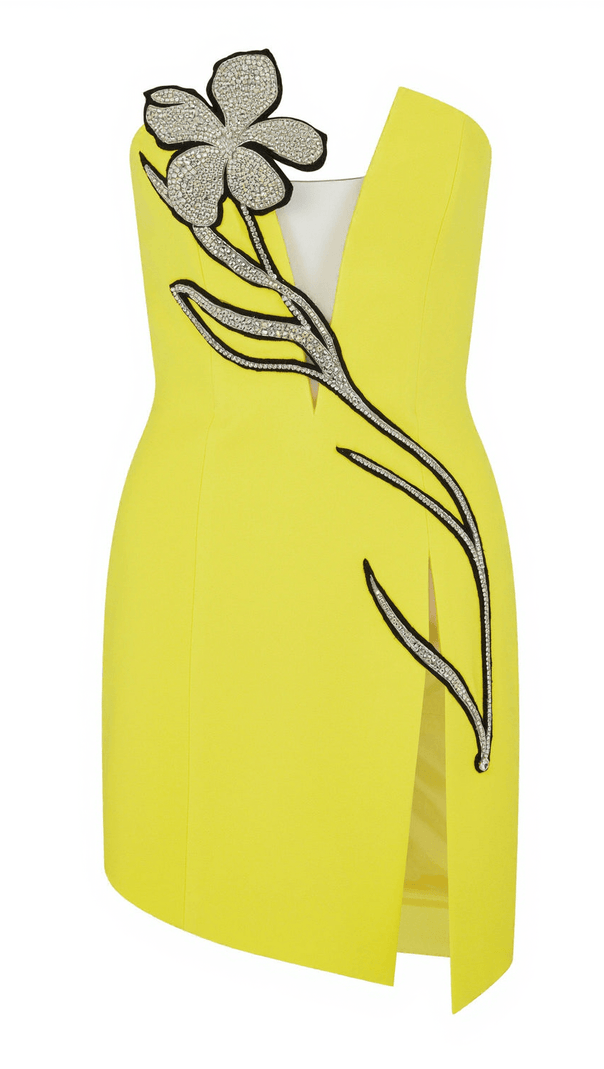 AIIZIE HADASSAH STRAPLESS RHINESTONE BANDAGE MINI DRESS - product image