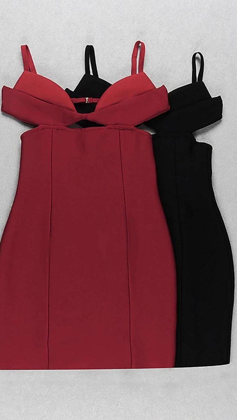 HOLLOW OUT MINI BANDAGE DRESS IN BIACK