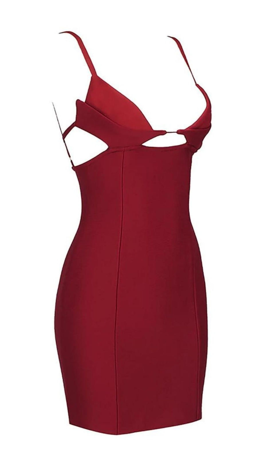 HOLLOW OUT MINI BANDAGE DRESS IN BIACK