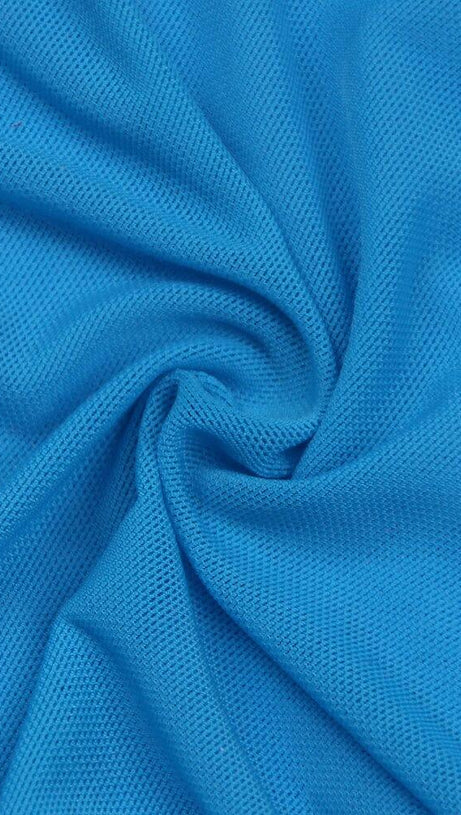 BLUE RUCHED STRAPLESS MIDI DRESS