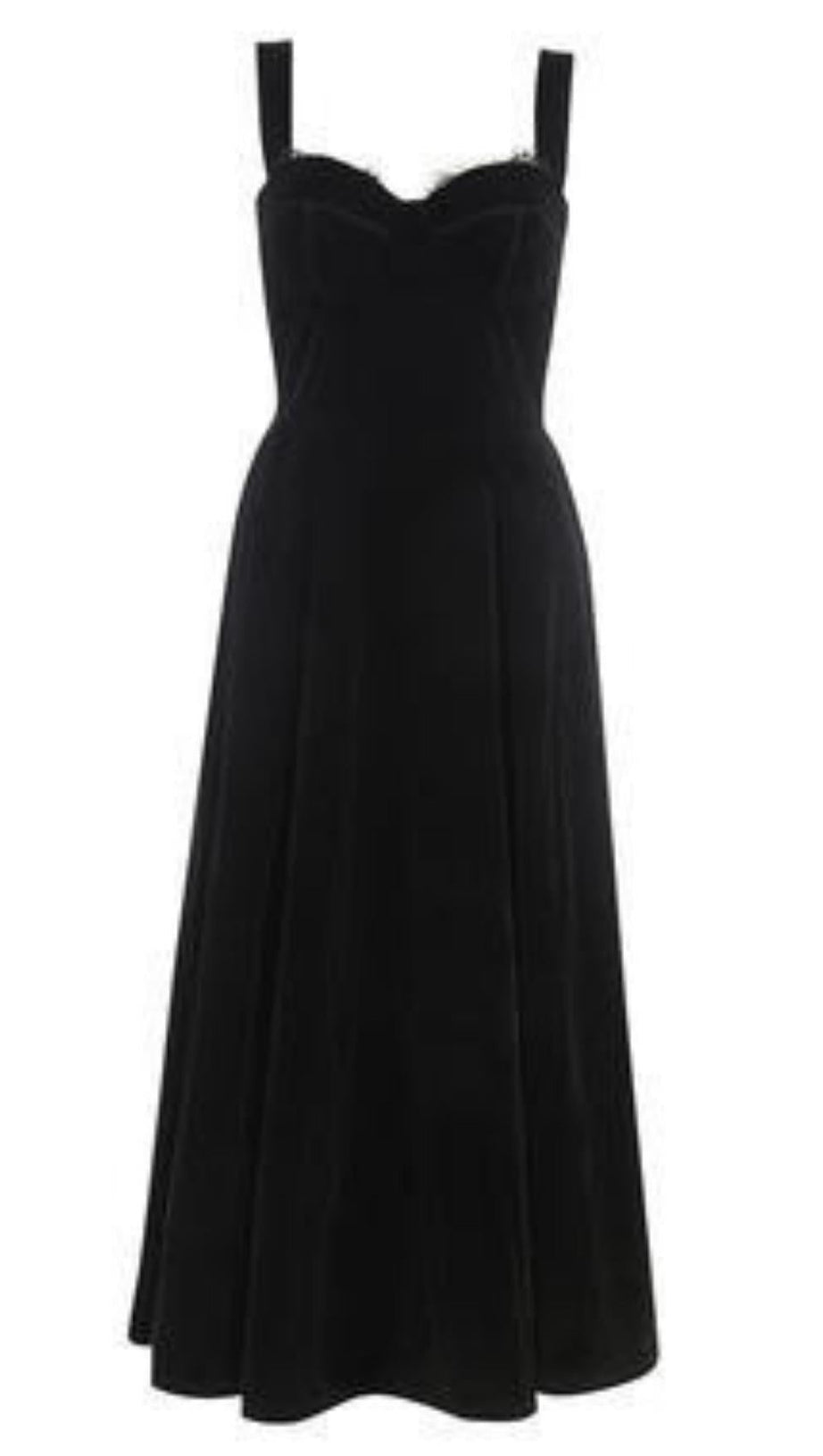 VELVET TYPE A  DRESS IN BLACK
