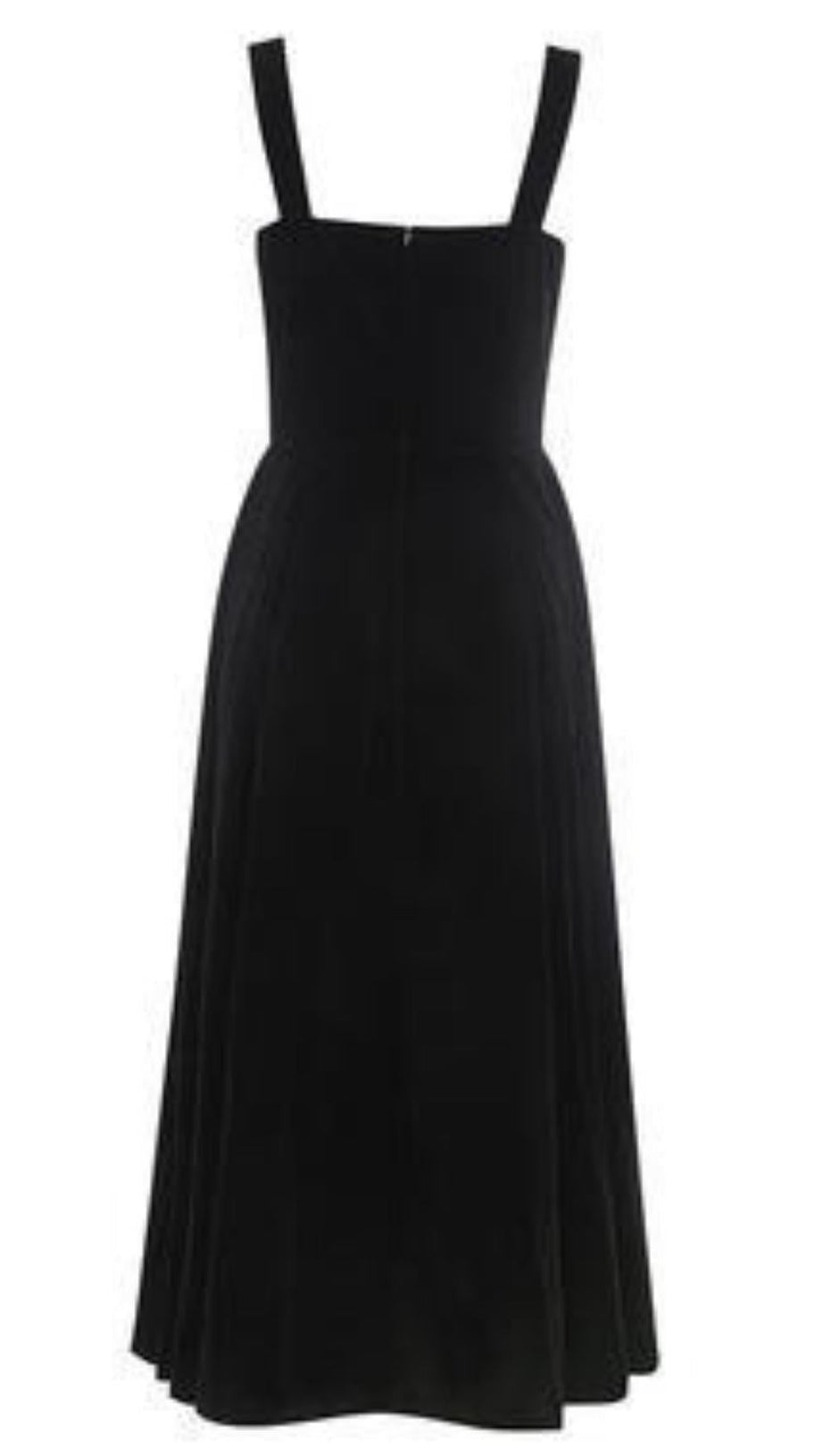 VELVET TYPE A  DRESS IN BLACK