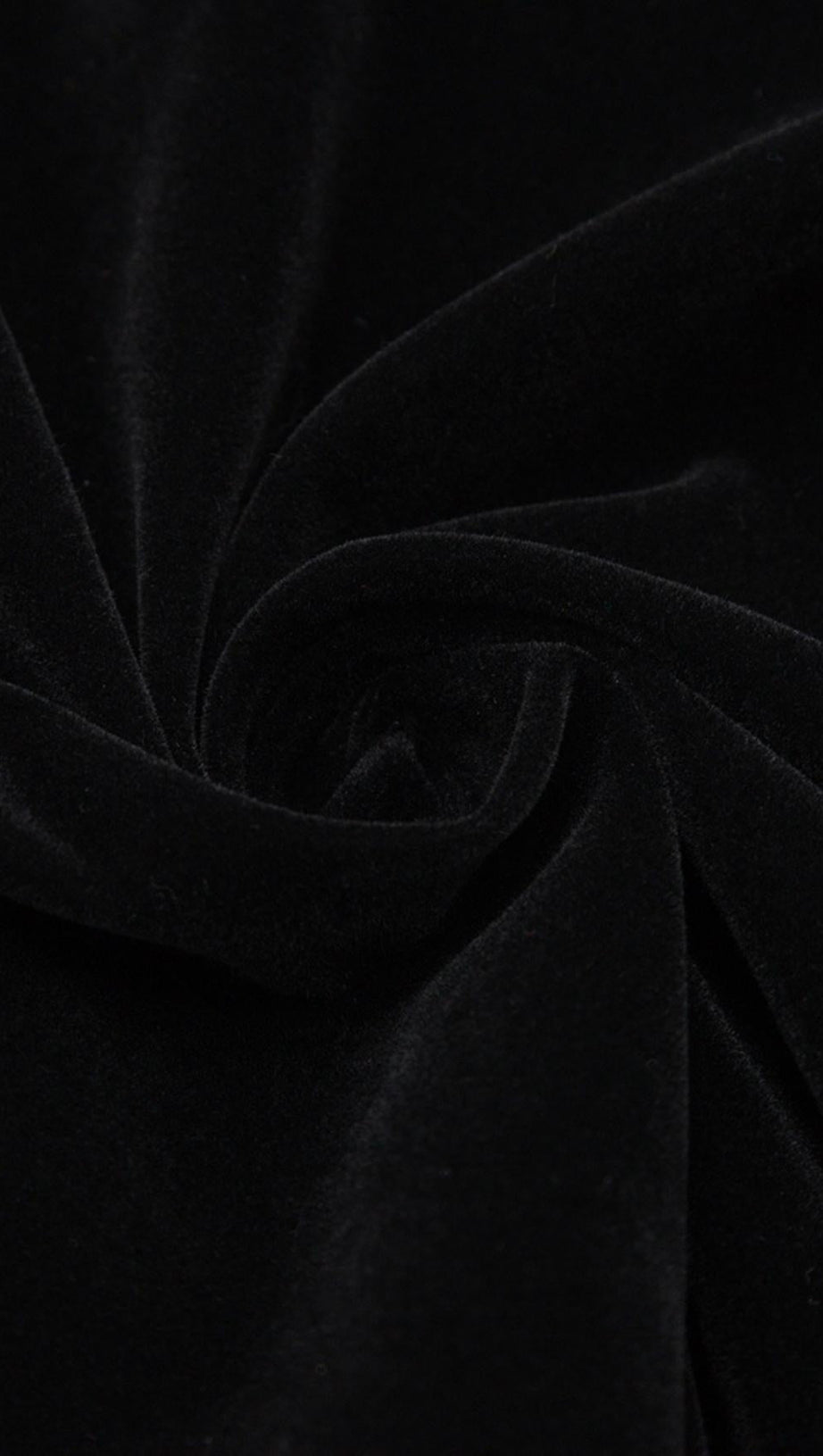 VELVET TYPE A  DRESS IN BLACK