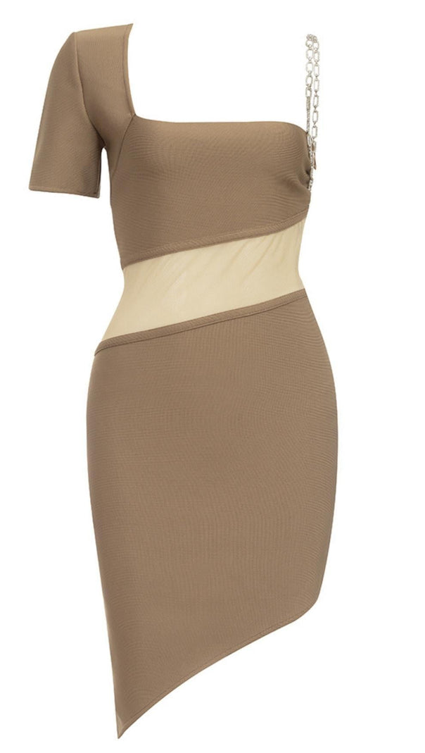 AIIZIE TIGHT MADI DRESS IN BROWN - product image