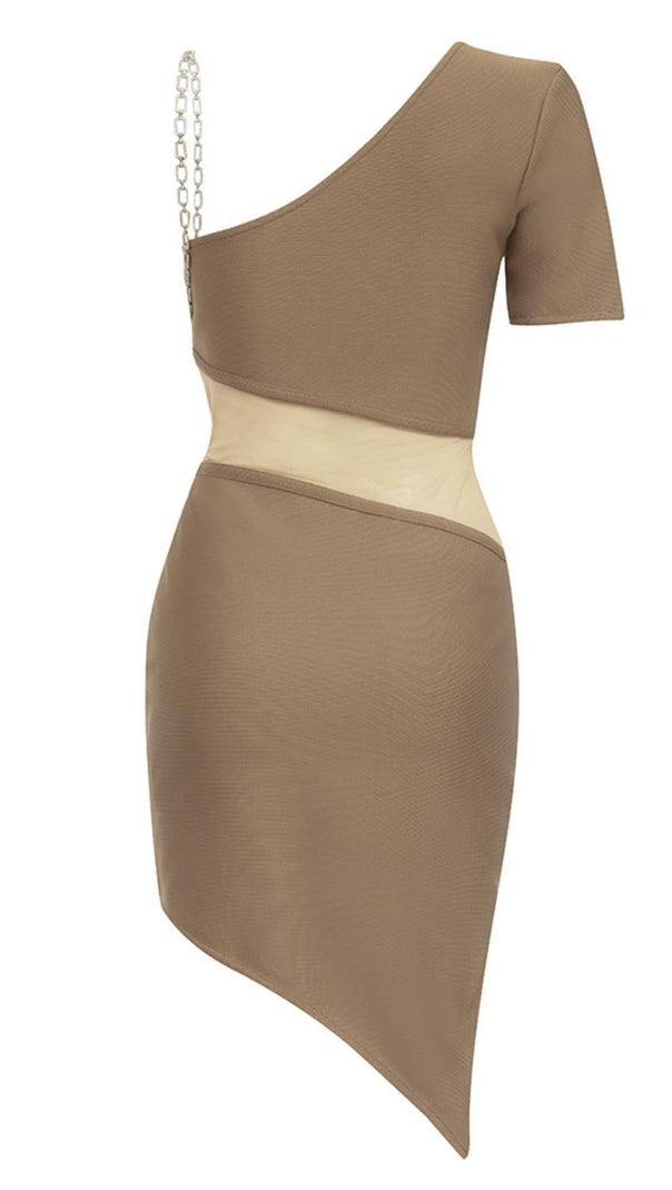 AIIZIE TIGHT MADI DRESS IN BROWN - product image