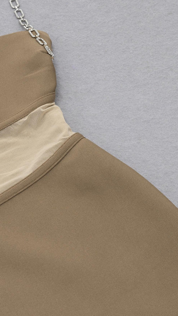 AIIZIE TIGHT MADI DRESS IN BROWN - product image