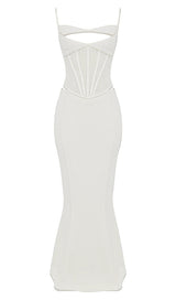 CORSET MAXI DRESS IN WHITE