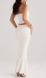 CORSET MAXI DRESS IN WHITE