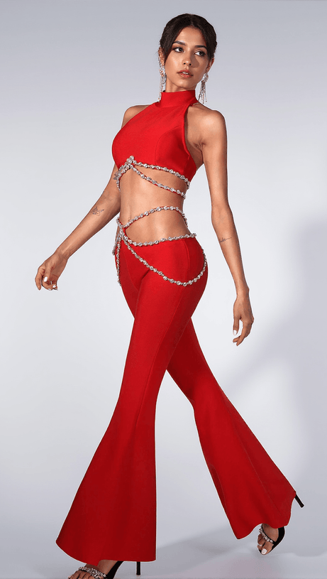 CALLEIGH DIAMOND CHAIN HALTER SET