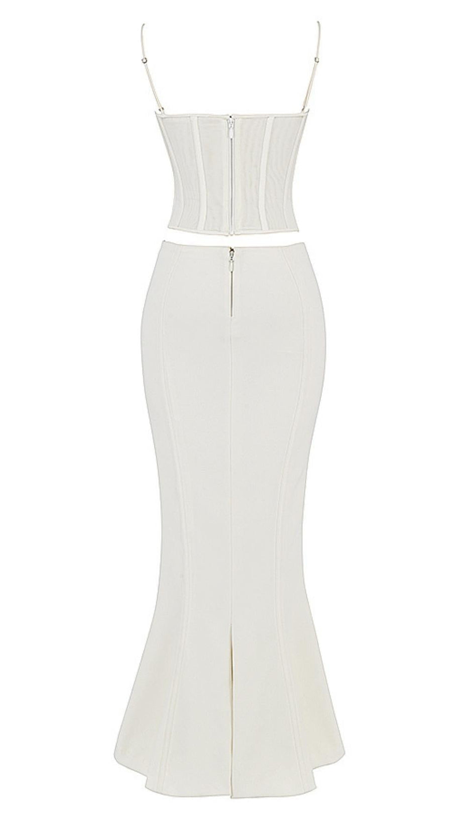 CORSET MAXI DRESS IN WHITE