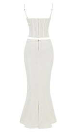 CORSET MAXI DRESS IN WHITE