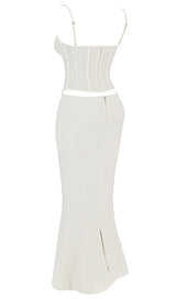 CORSET MAXI DRESS IN WHITE