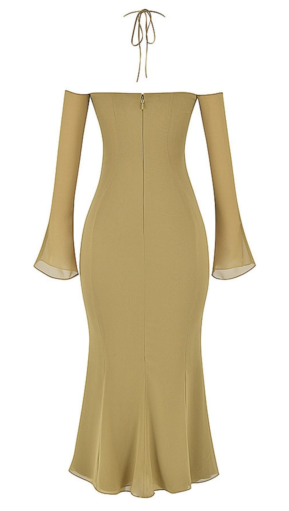 HALTER MIDI DRESS IN GREEN