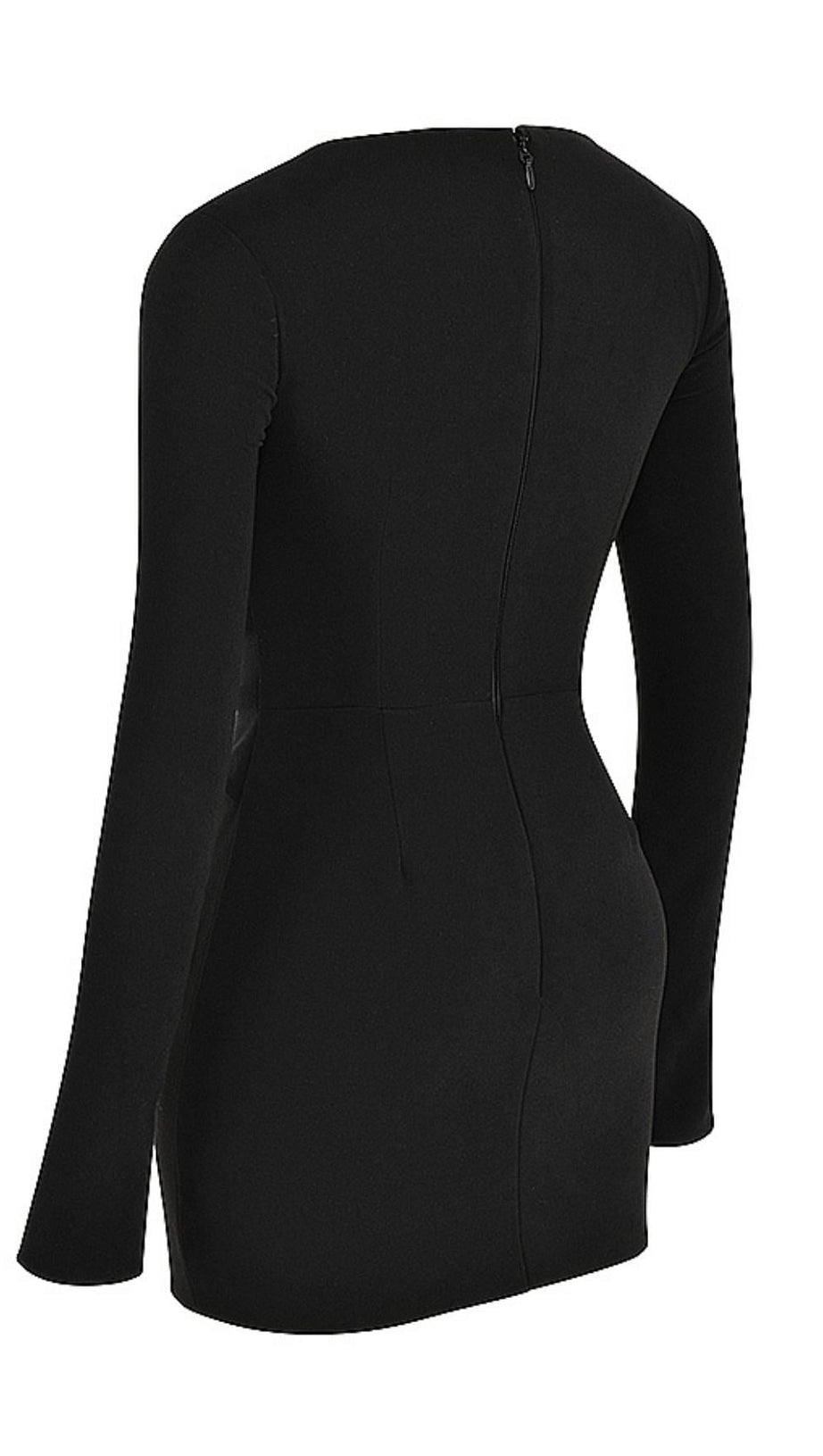 CLOSE-FITTING  MINI DRESS IN BLACK