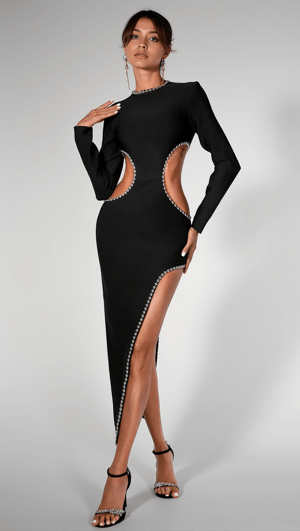 AIIZIE CAMERIN HEART CUTOUT BEAD DRESS - product image