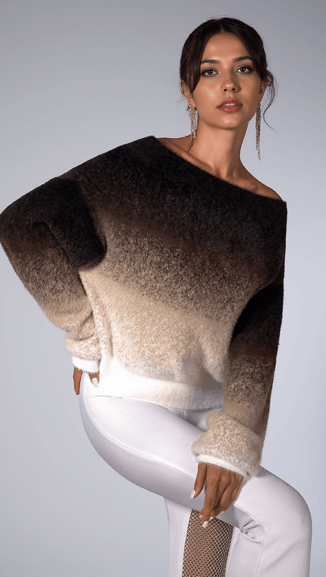 CAMIYAH GRADIENT KNIT SWEATER