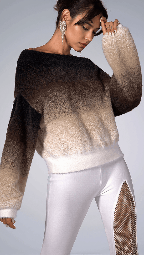 AIIZIE CAMIYAH GRADIENT KNIT SWEATER - product image