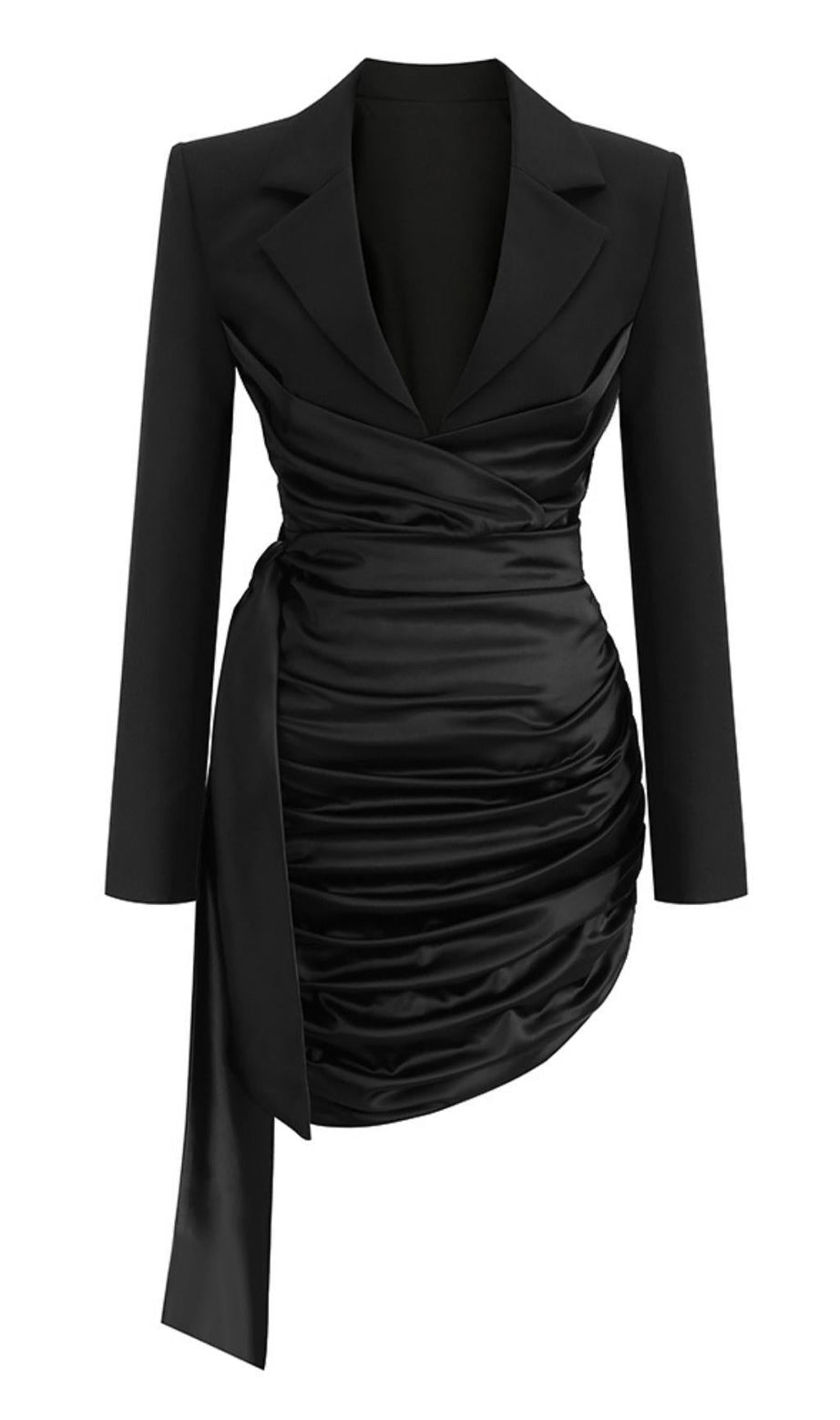 ABITO MIDI FOLD SUIT NERO