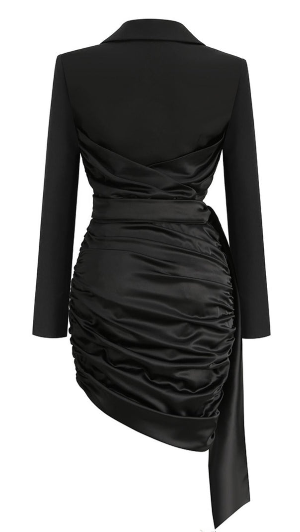 AIIZIE FOLD SUIT MIDI DRESS IN BLACK - product image